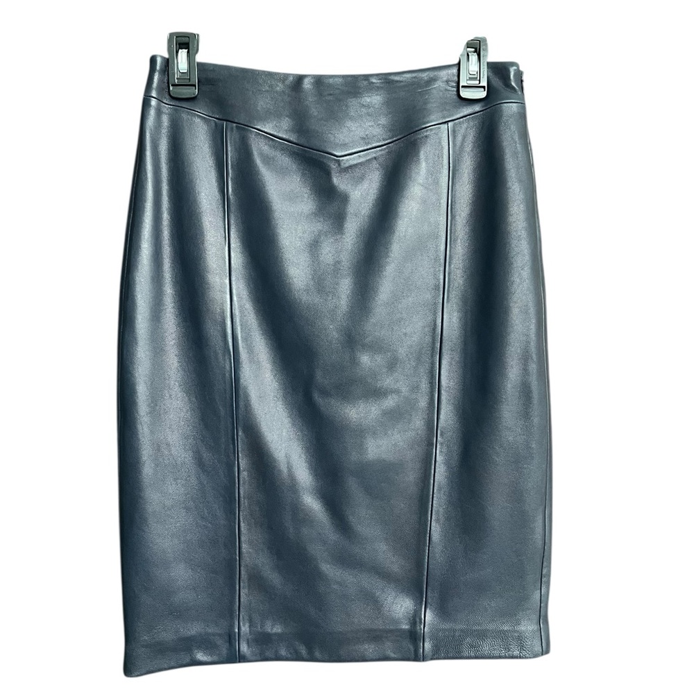 Antonio Melani Elegant Black Leather Skirt size XS‎